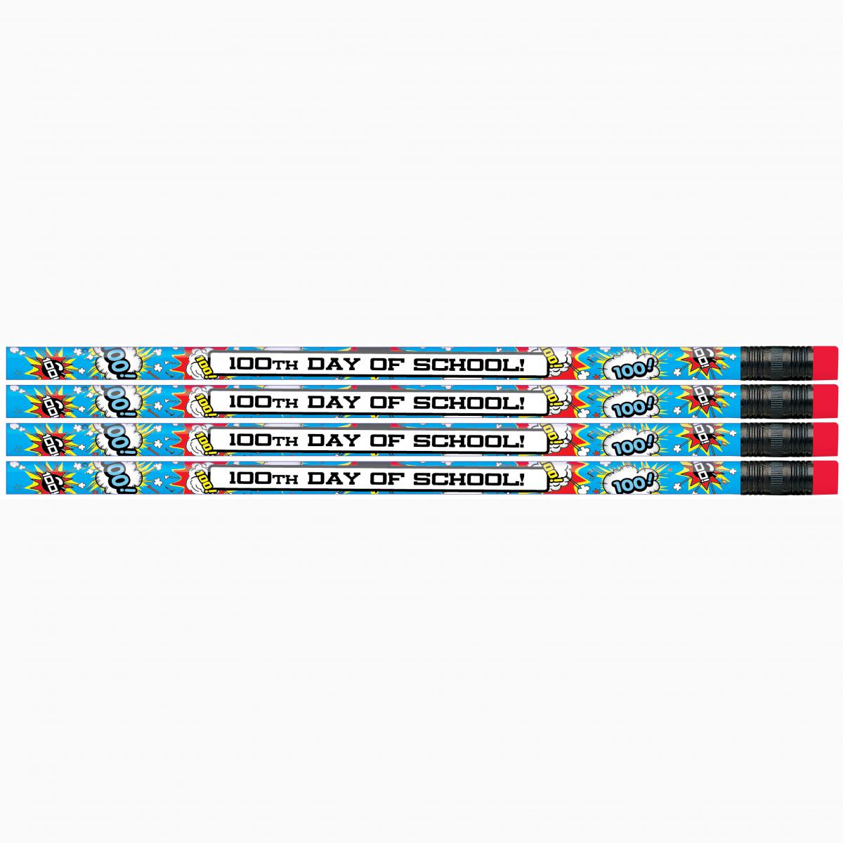 Celebrate 100th Day of School! Assorted Seasonal Pencils 