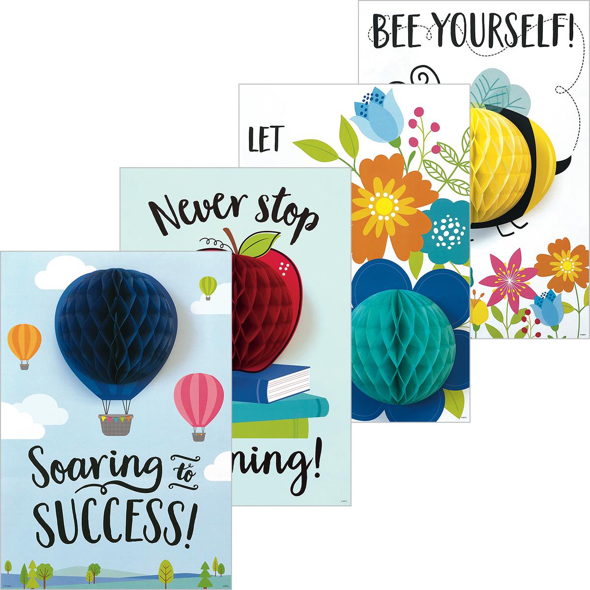  3D Pop! Positive Mindset Inspire-U 4-Poster Pack 