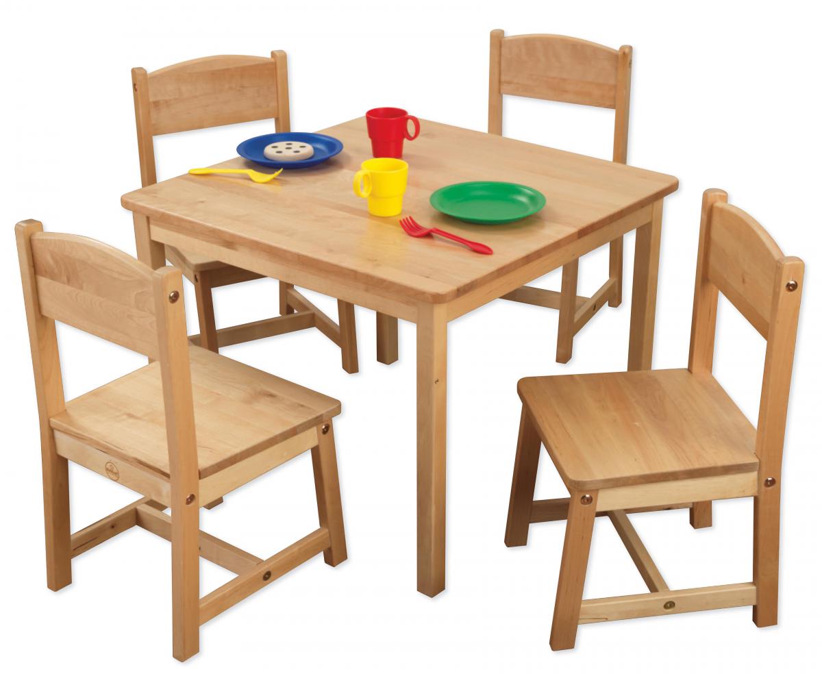 Farmhouse Wooden Table &amp; Chairs