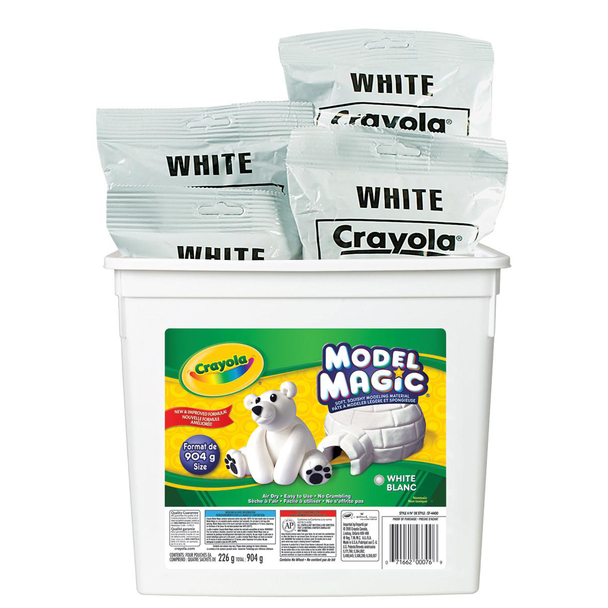  Crayola® Model Magic 1kg Bucket, White 1kg Bucket, White