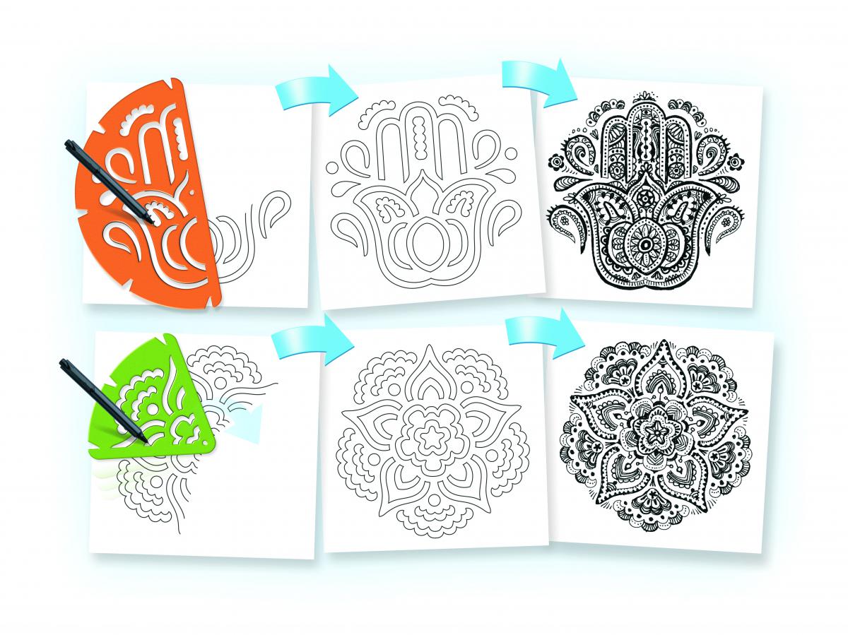  Fraction Mandala Stencils 
