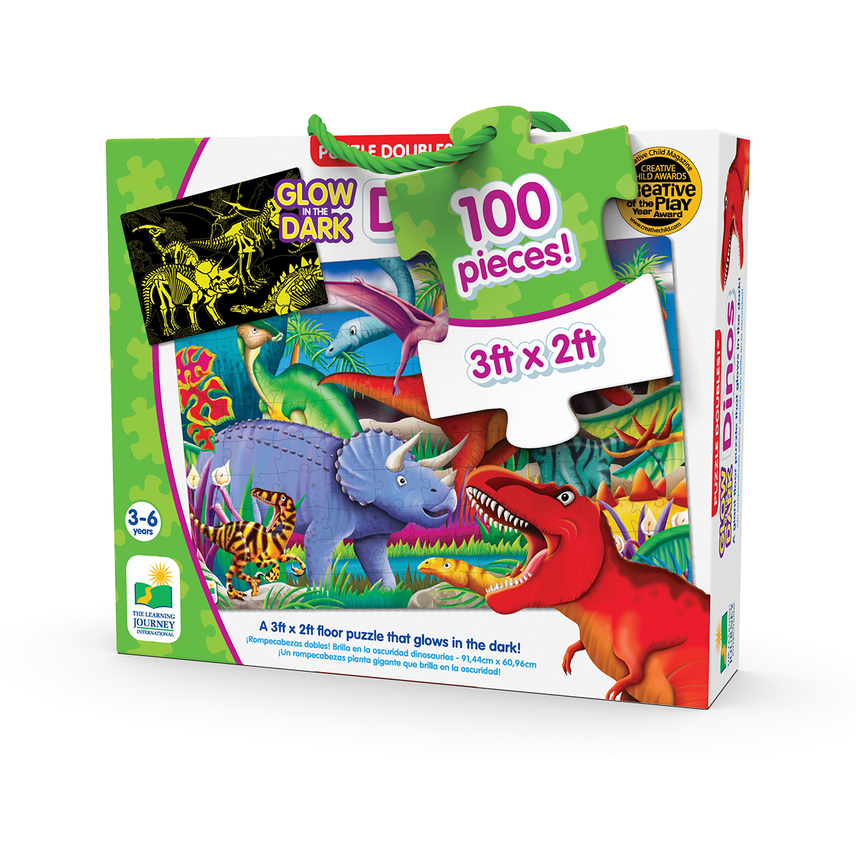  Puzzle Doubles! Glow In The Dark: Dinosaurs 