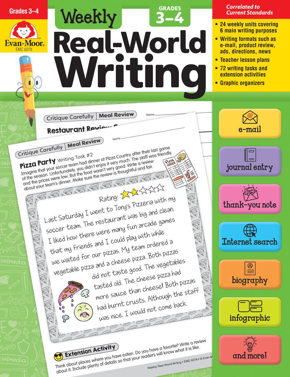  Weekly Real-World Writing, Grade 3-4 