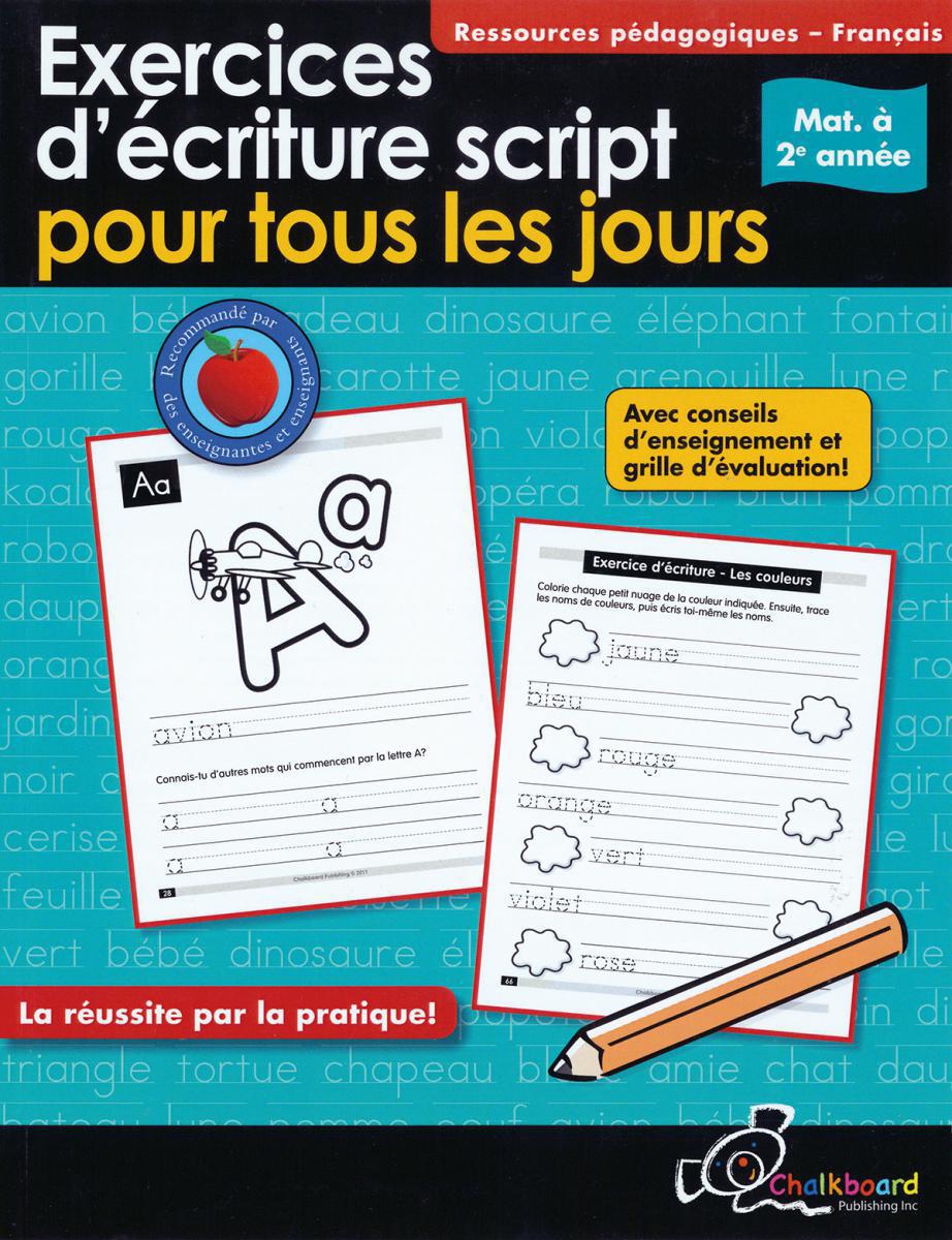  Exercices d'écriture script pour tous les jours 