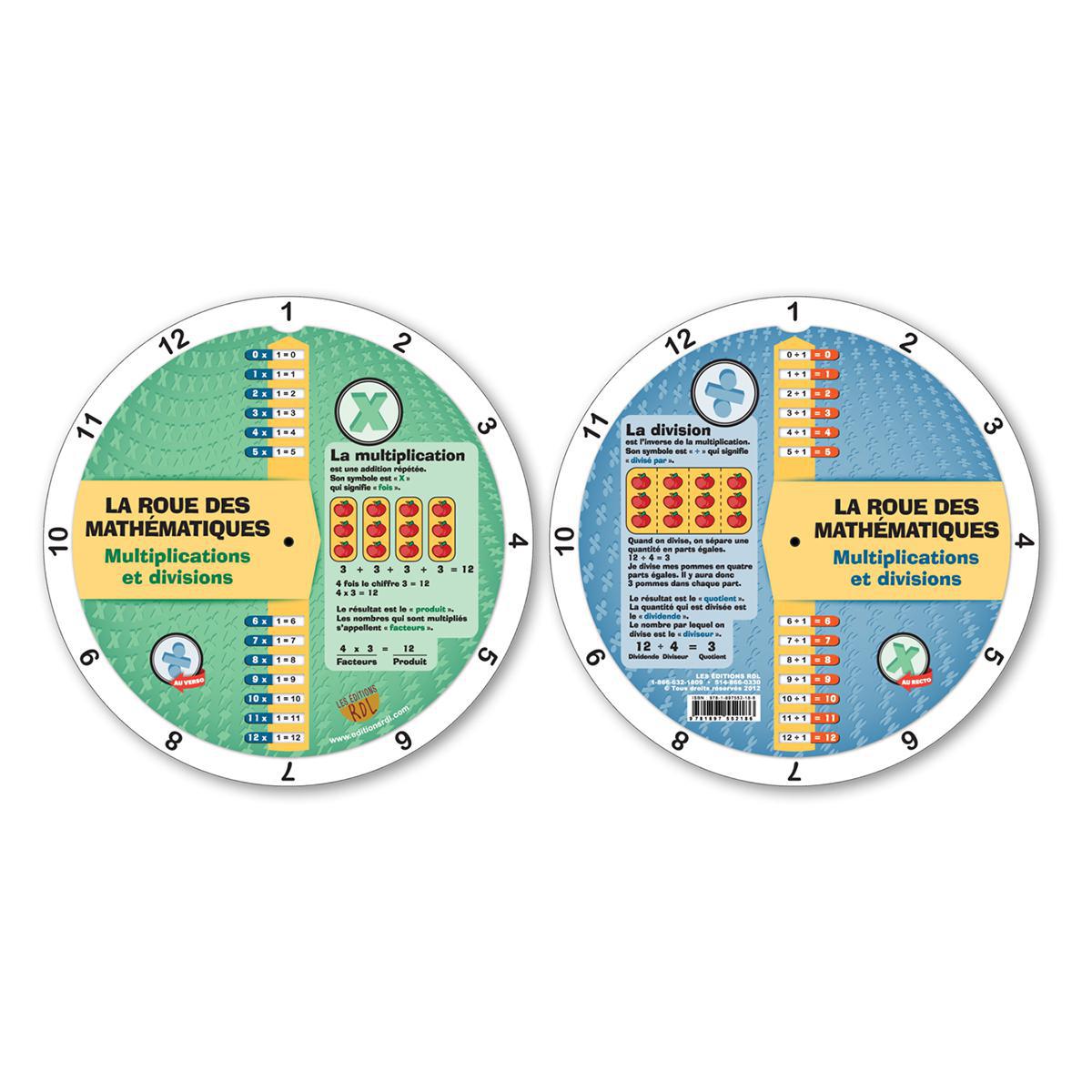 La Roue des mathématiques: Multiplications et divisions 
