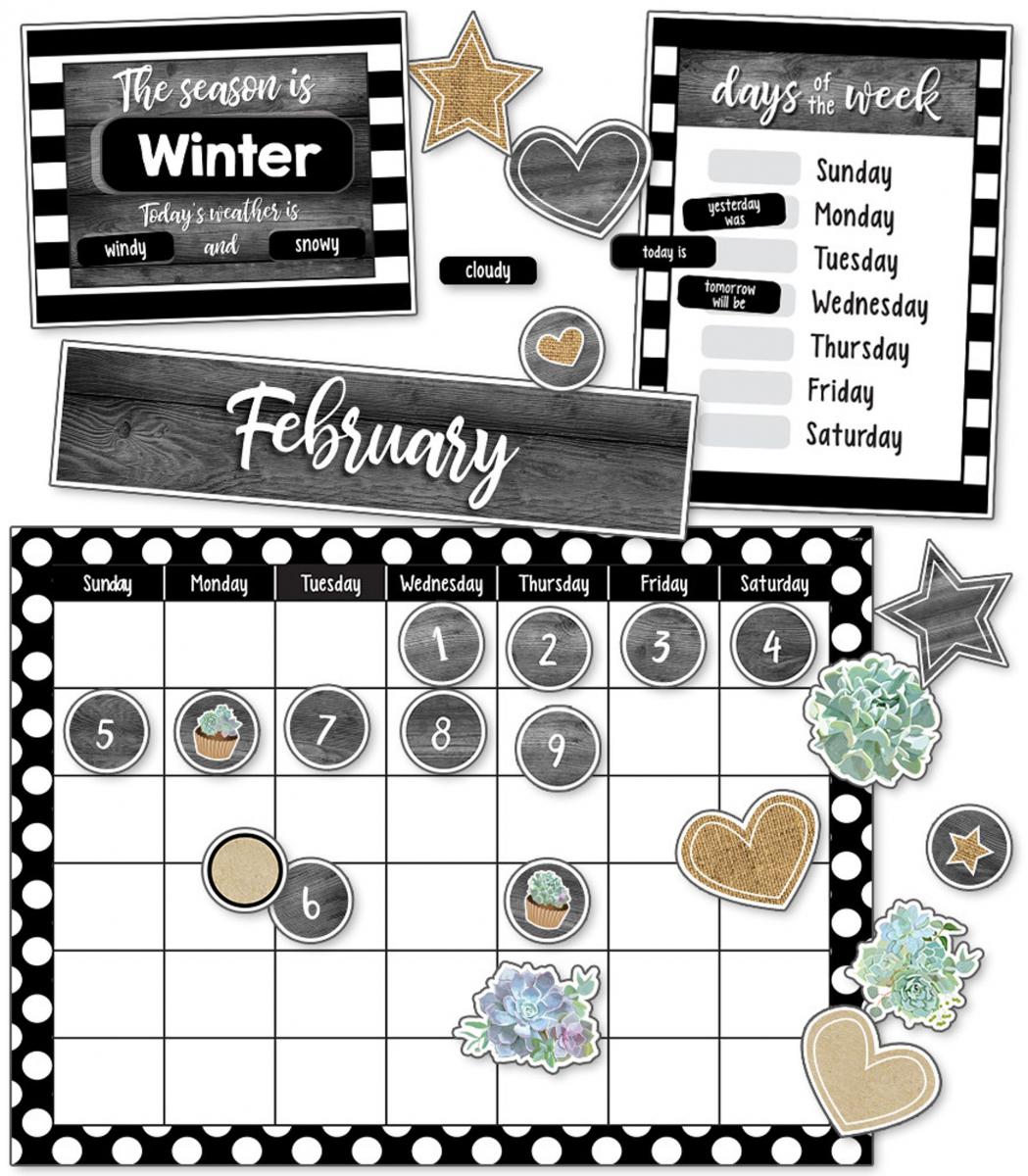  Simply Stylish Calendar Bulletin Board Set 