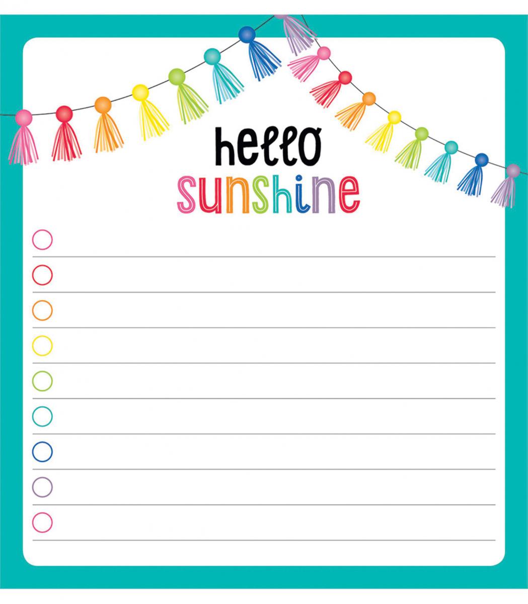  Hello Sunshine Notepad 