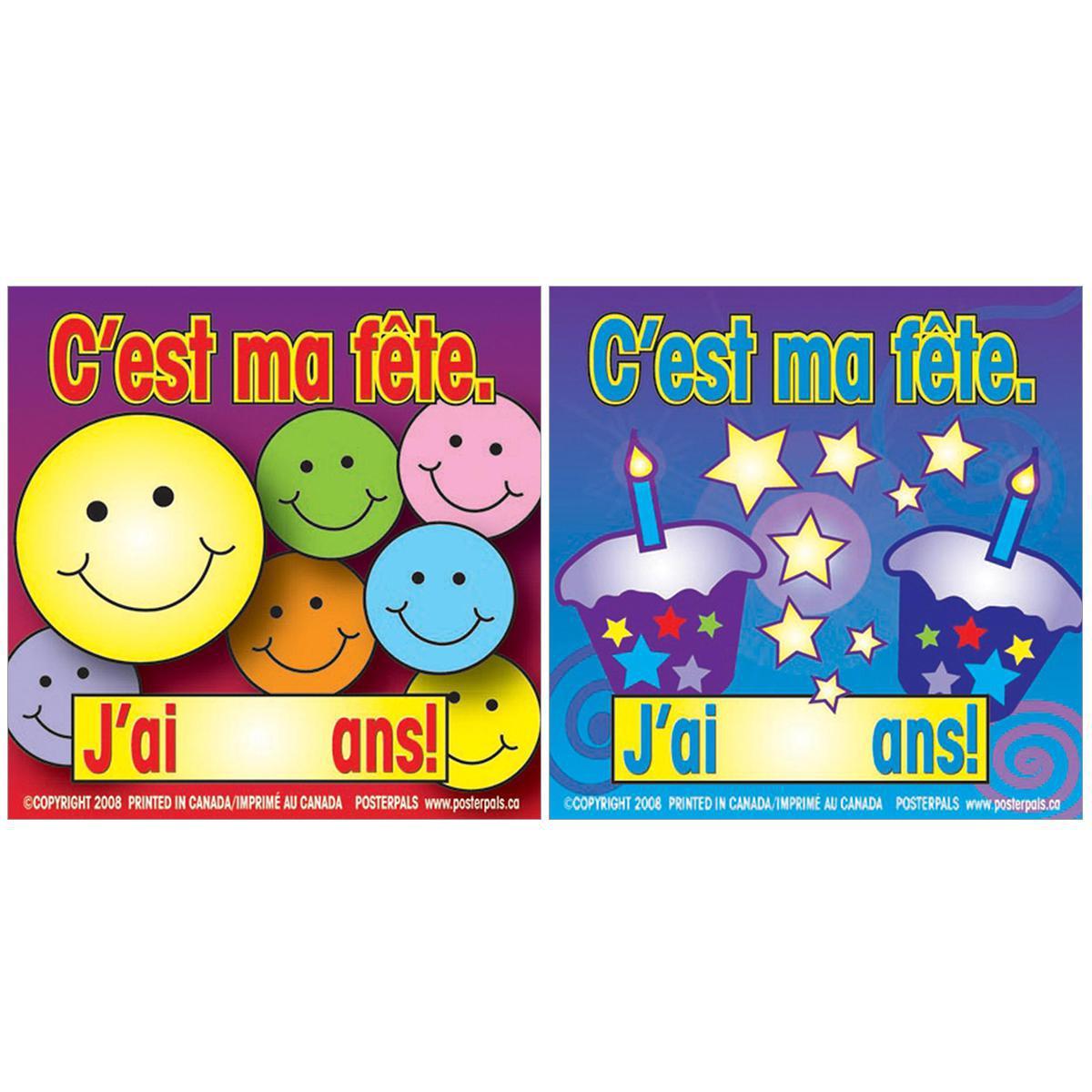  Badges autocollants C'est ma fête (32) 