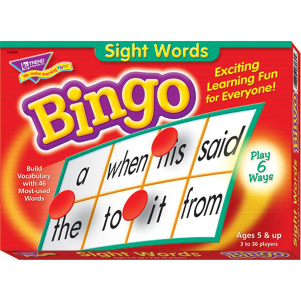  Sight Words Bingo 